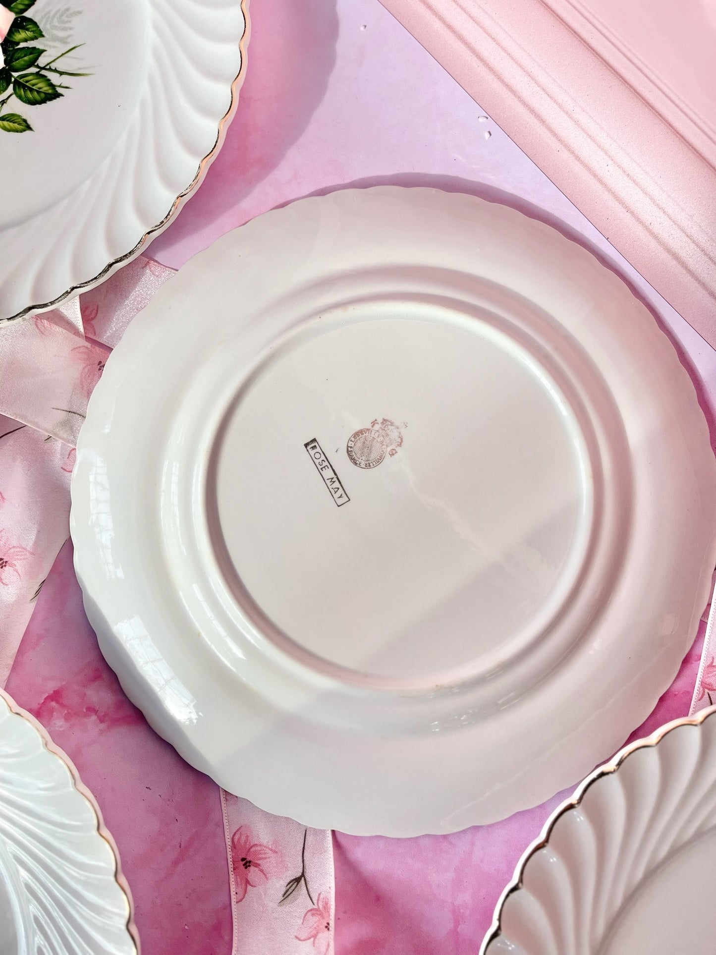 Assiettes plates Rose May (6)