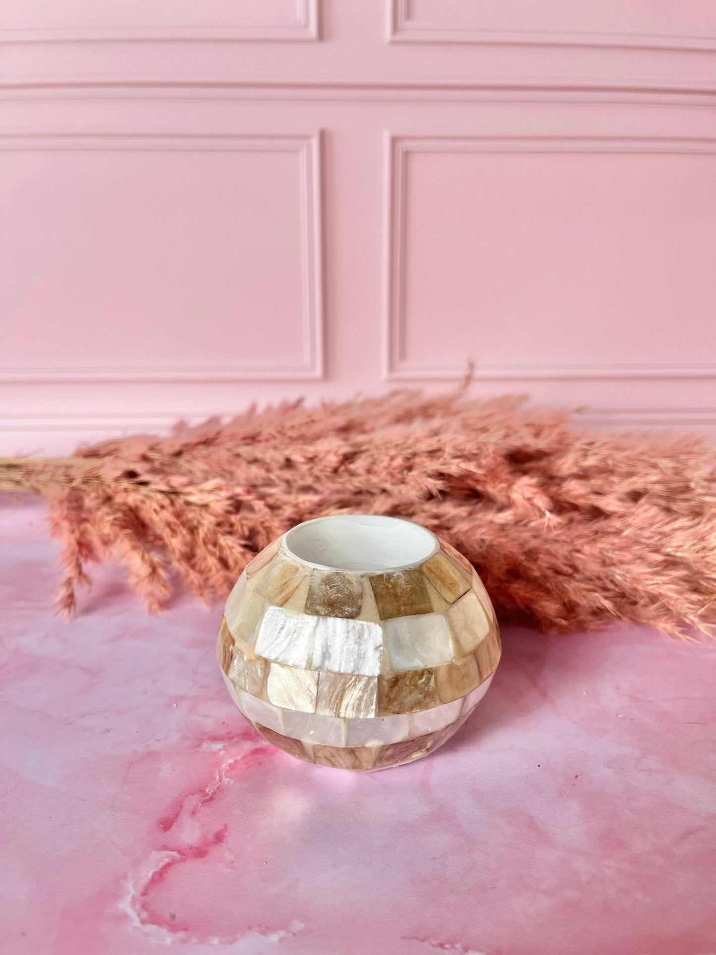 Photophore beige nacré