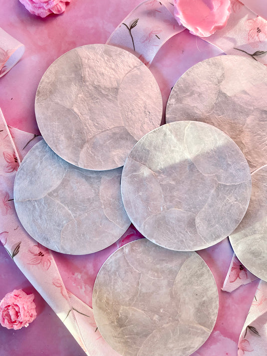 Dessous de verres ronds en nacre (6)