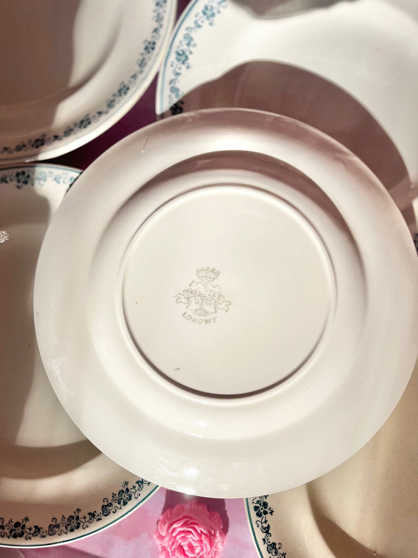 Assiettes plates Longwy Capucine (5)