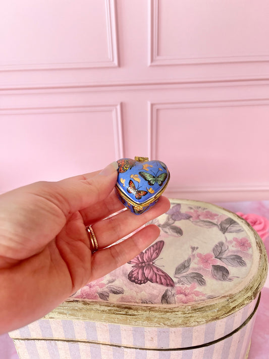 Pilulier papillons bleu