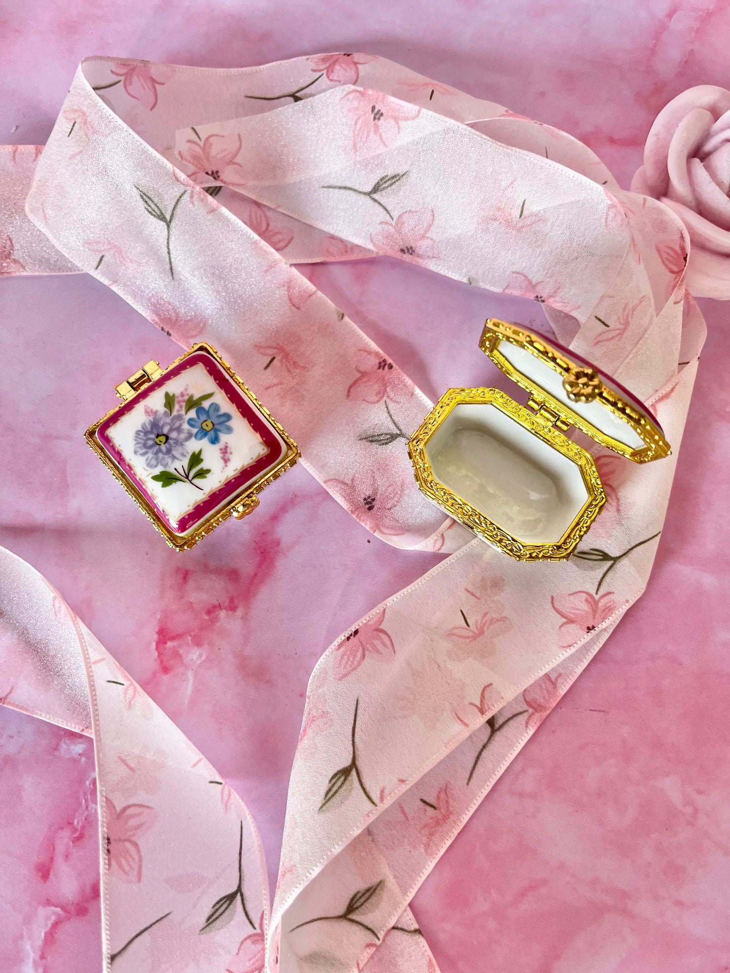 Duo piluliers fleurs