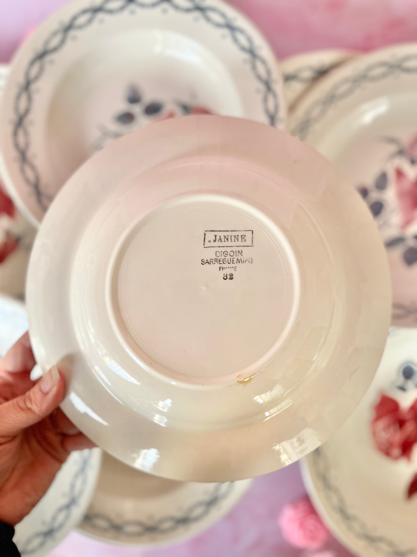 Assiettes creuses Digoin Janine (10)