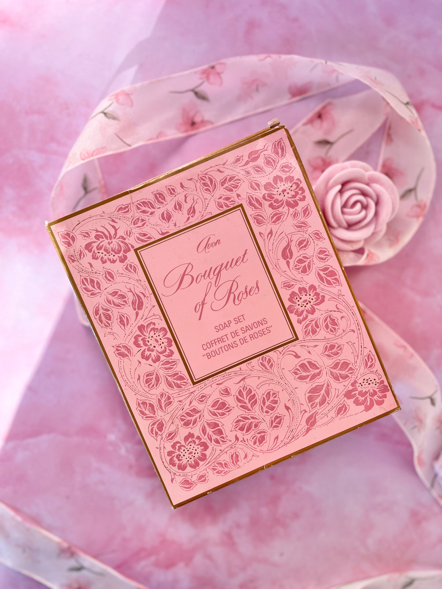 Boite de savons "Bouquet de Roses"