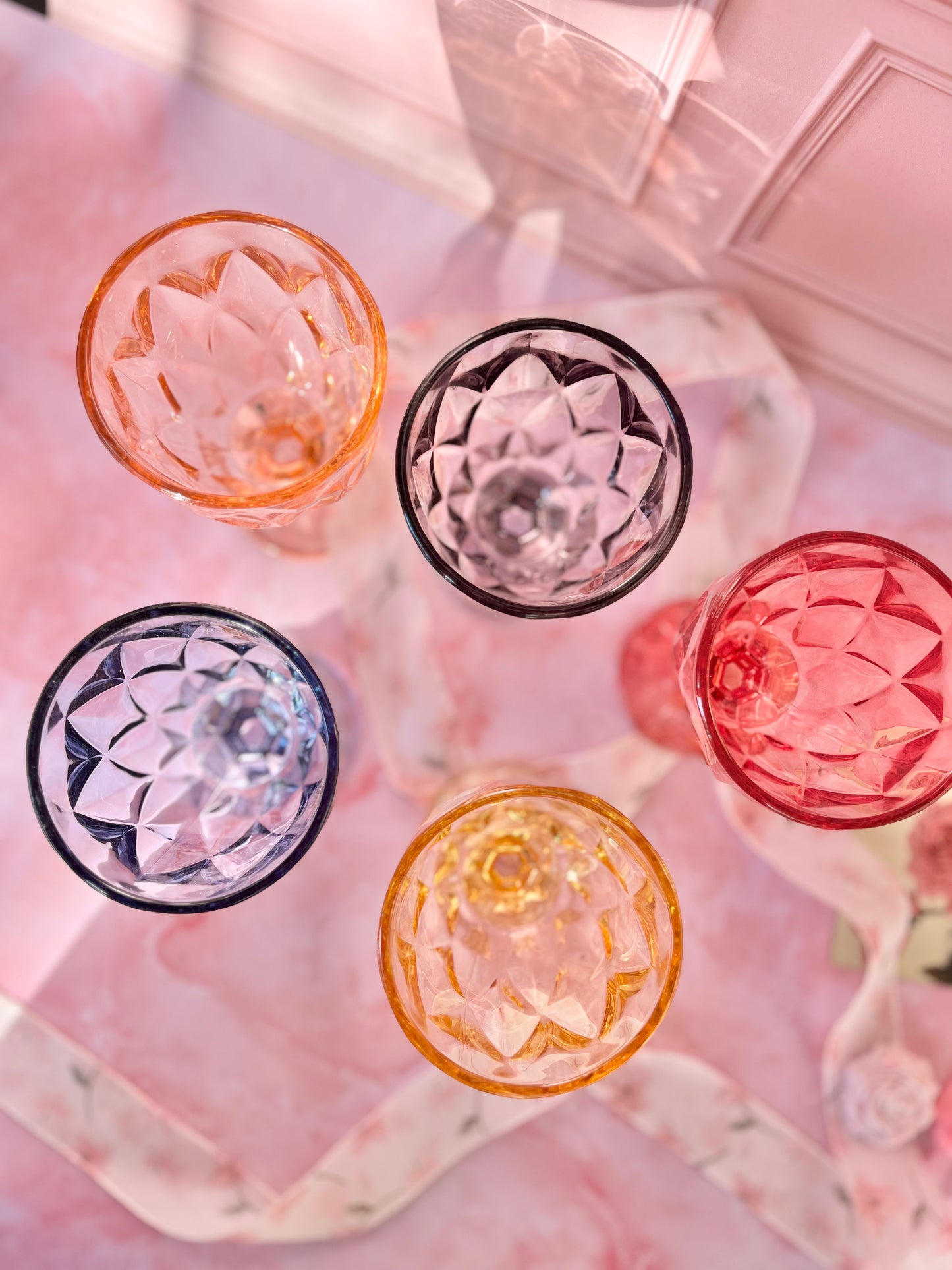 Grands verres colorés (5)