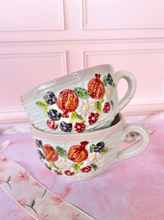 Paire de bols barbotine