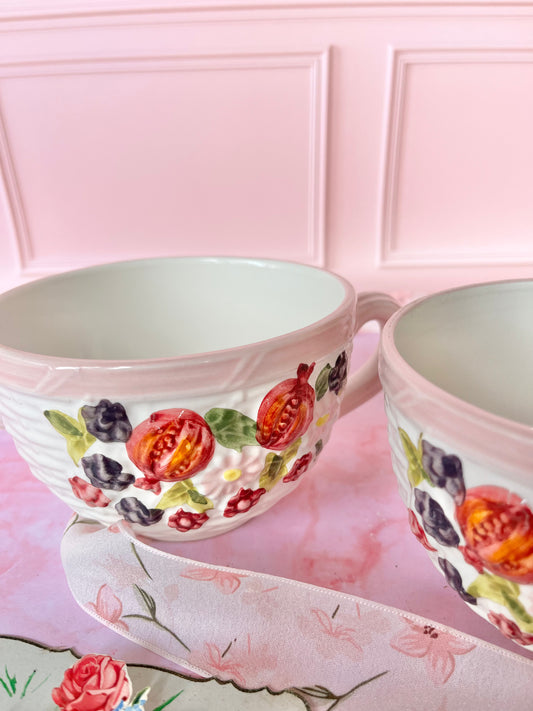 Paire de bols barbotine