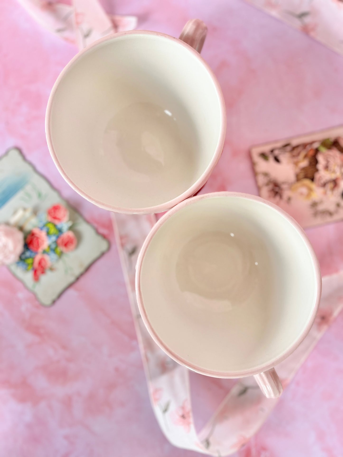 Paire de bols barbotine