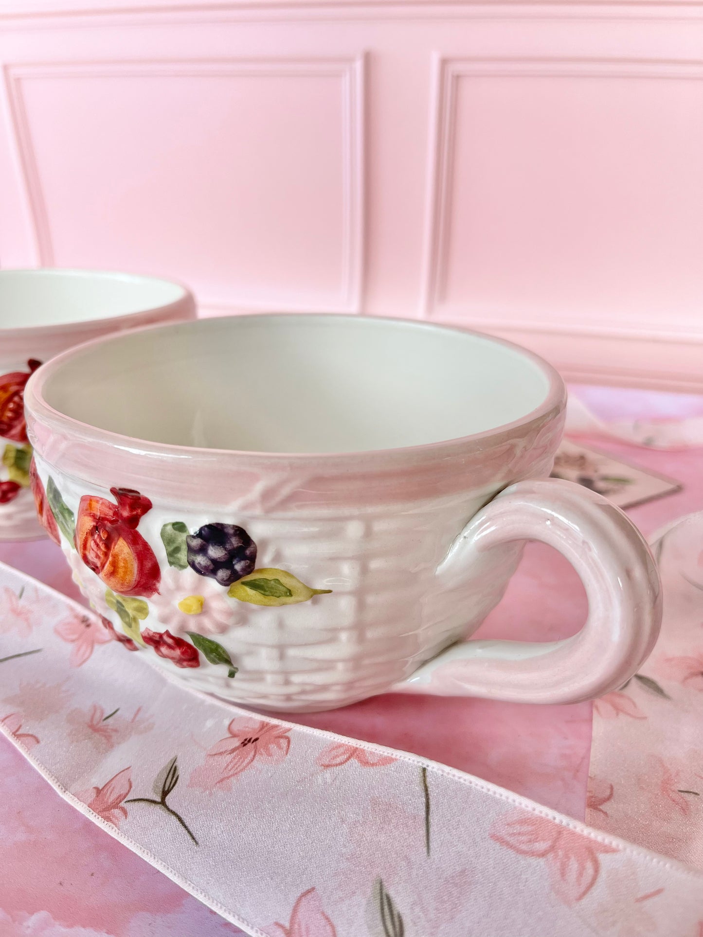 Paire de bols barbotine