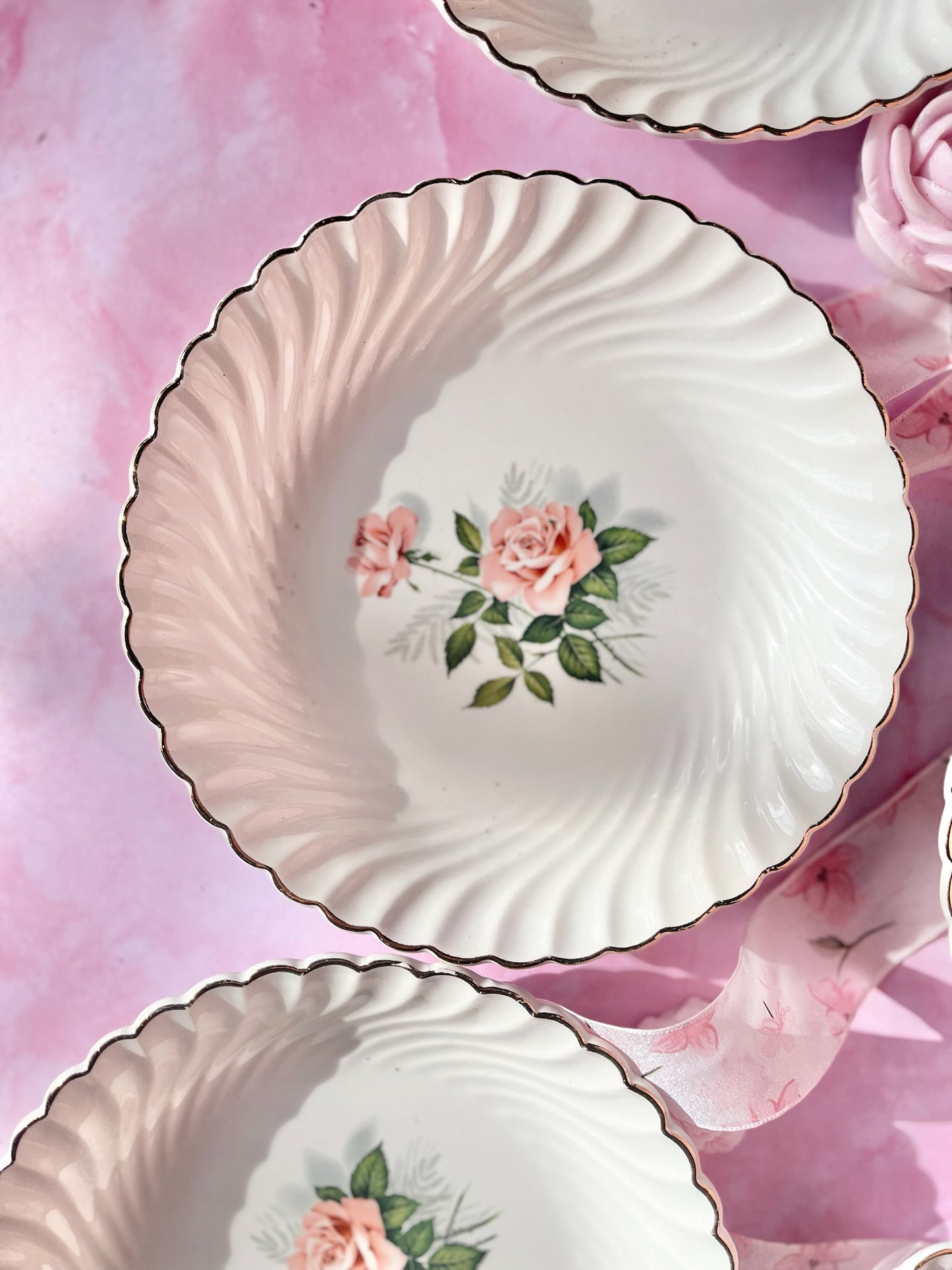 Assiettes à dessert Rose May (6)