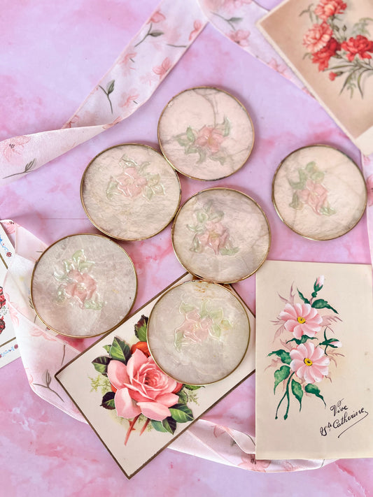 Dessous de verre fleurs