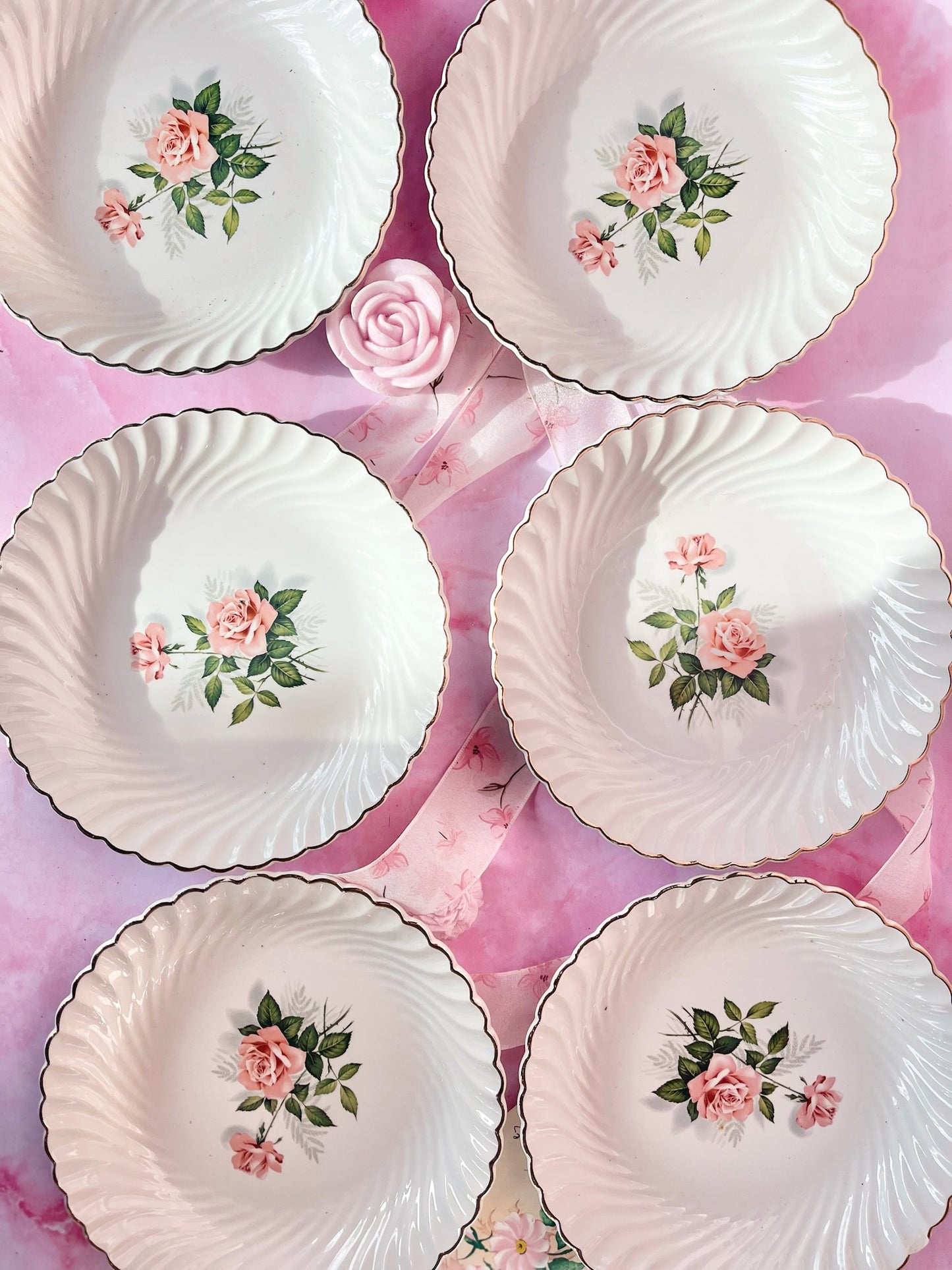 Assiettes à dessert Rose May (6)