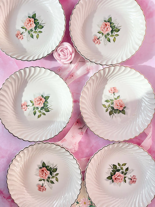 Assiettes à dessert Rose May (6)