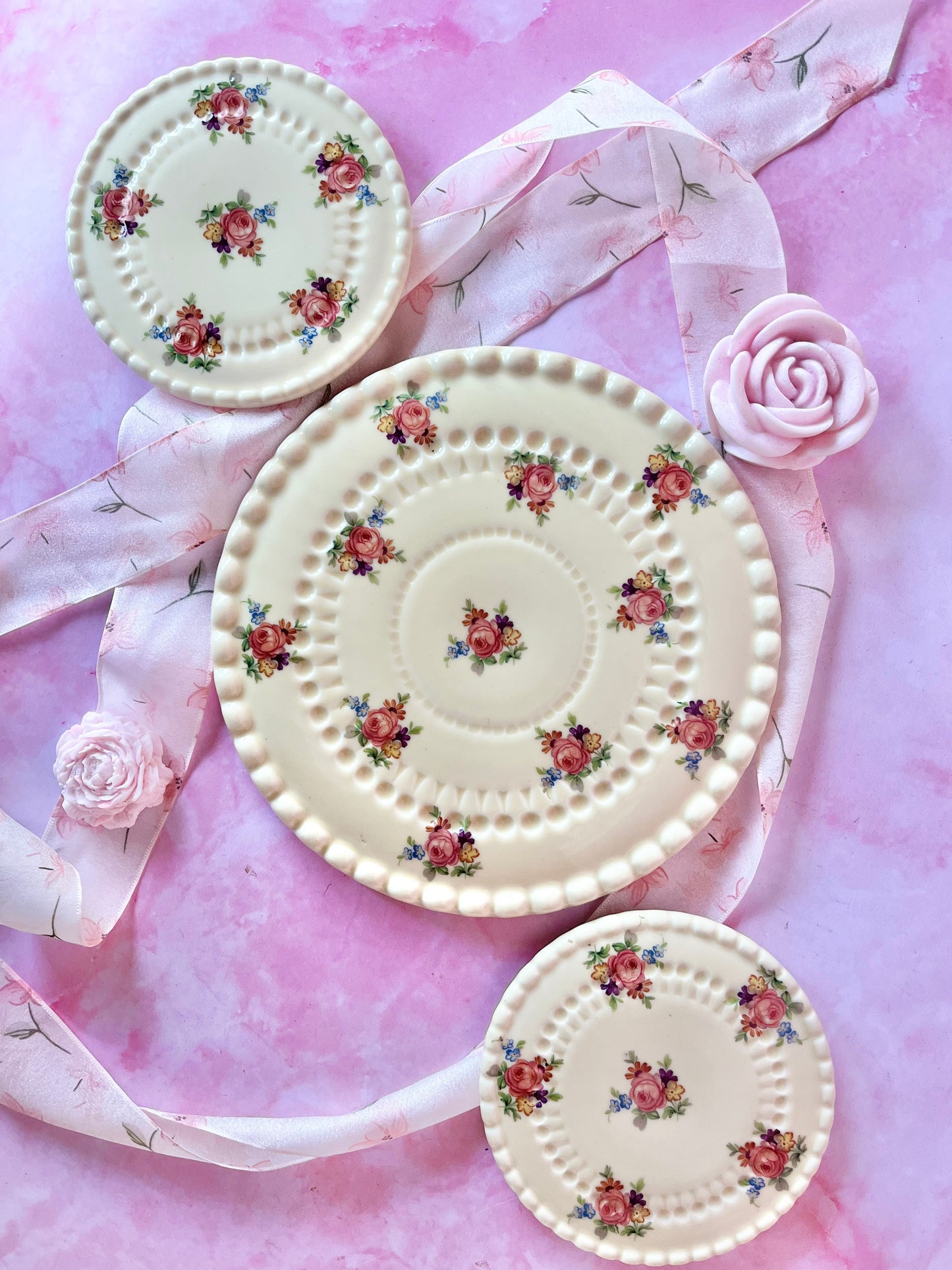 Dessous porcelaine fleuris