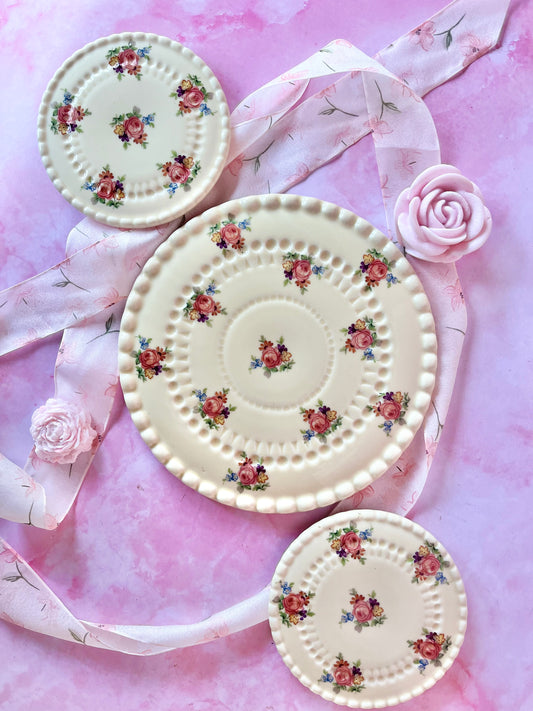 Dessous porcelaine fleuris