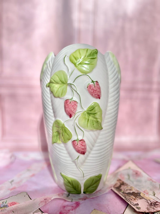 Vase barbotine Fraisia