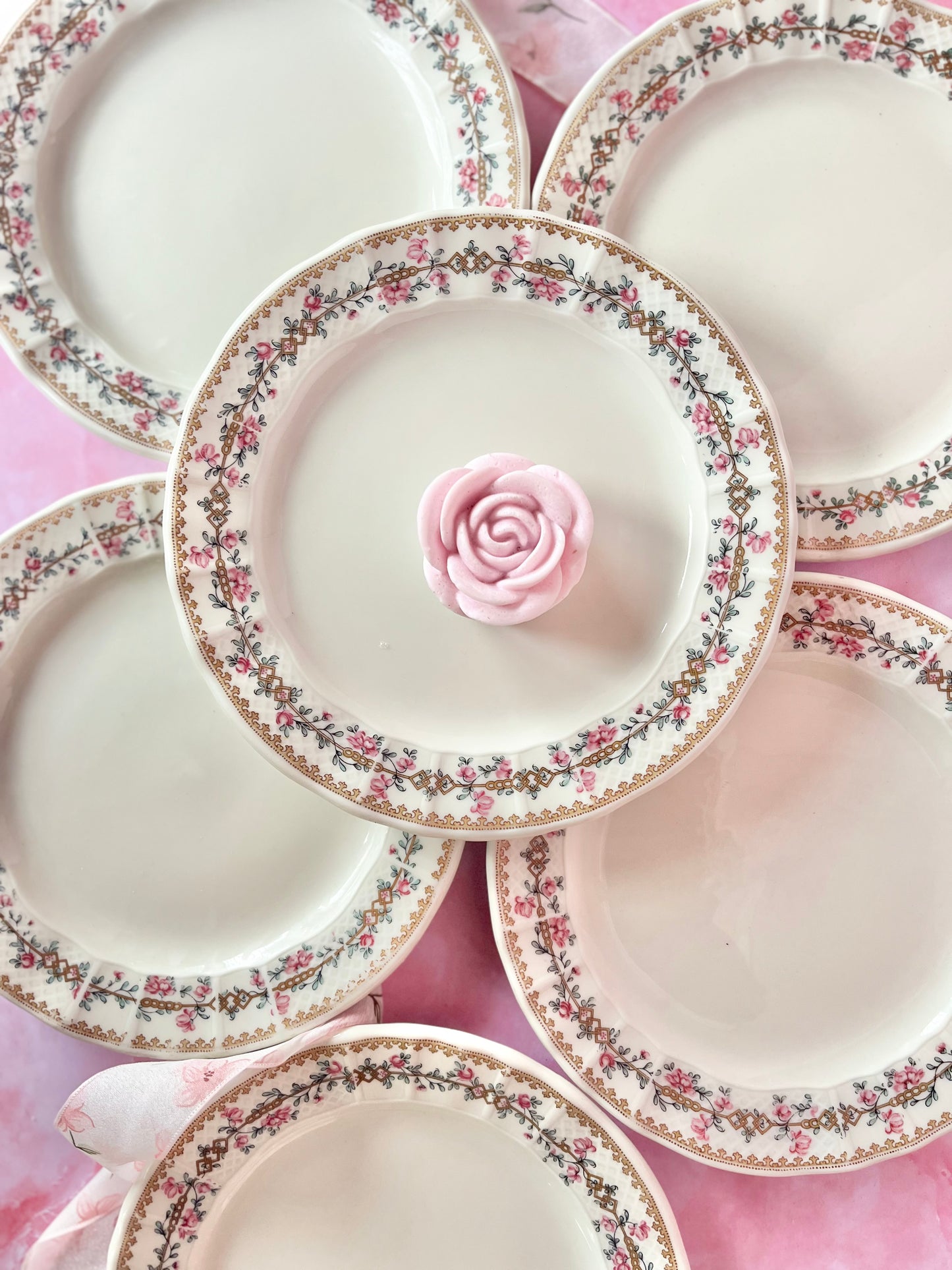 Assiettes à dessert Bernardaud Limoges (6)