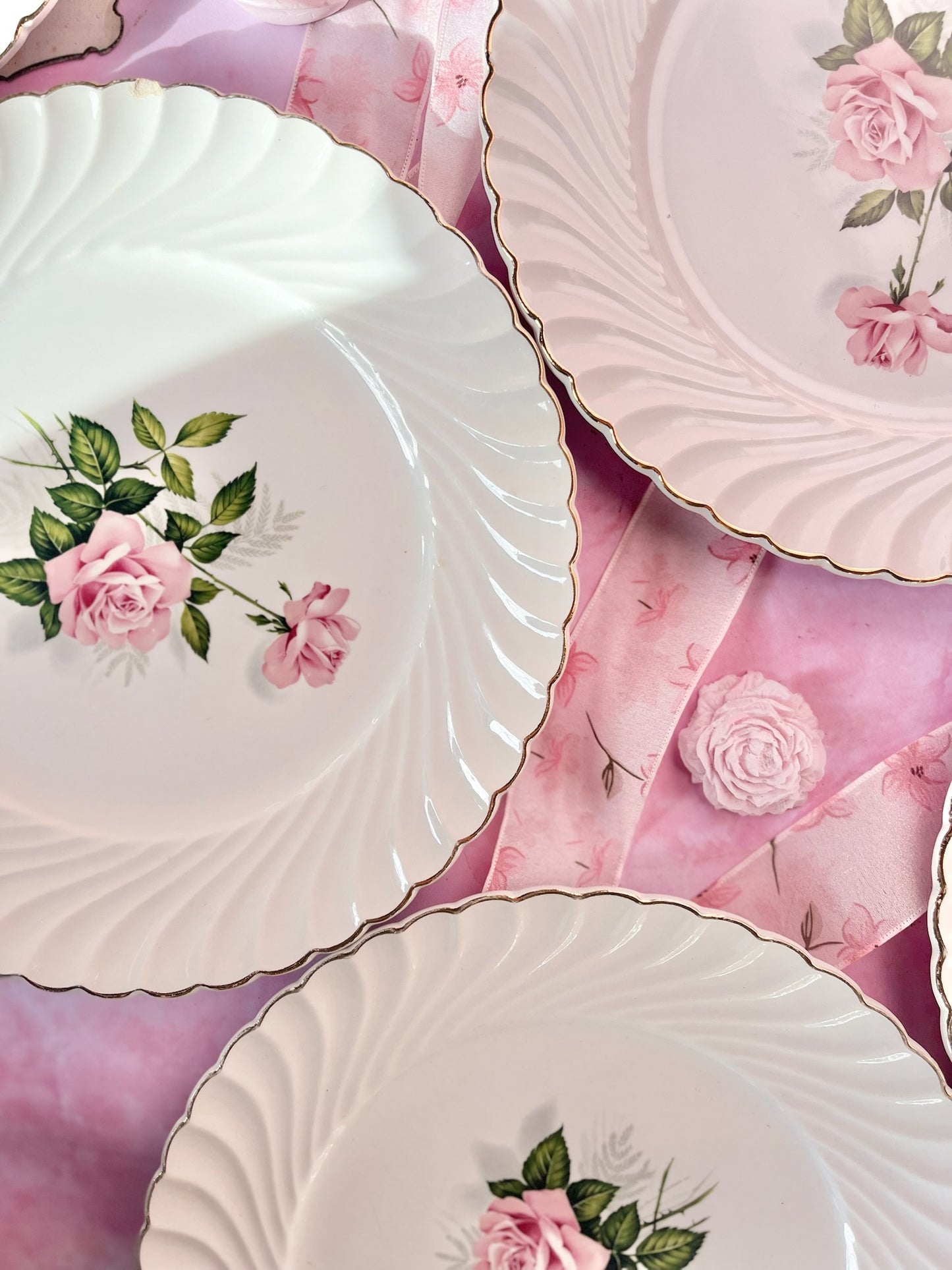 Assiettes plates Rose May (6)