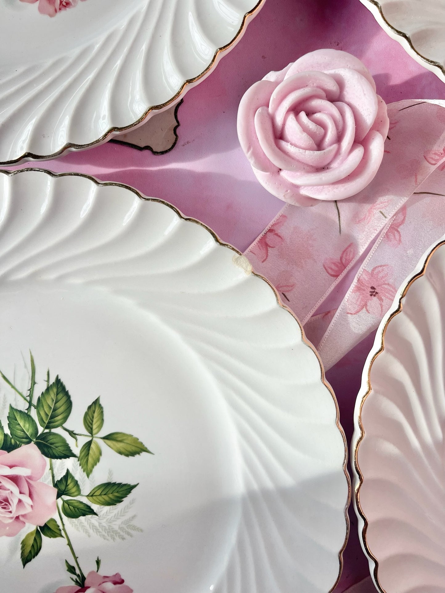Assiettes plates Rose May (6)