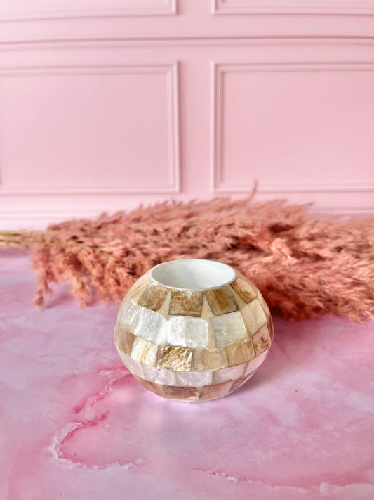 Photophore beige nacré