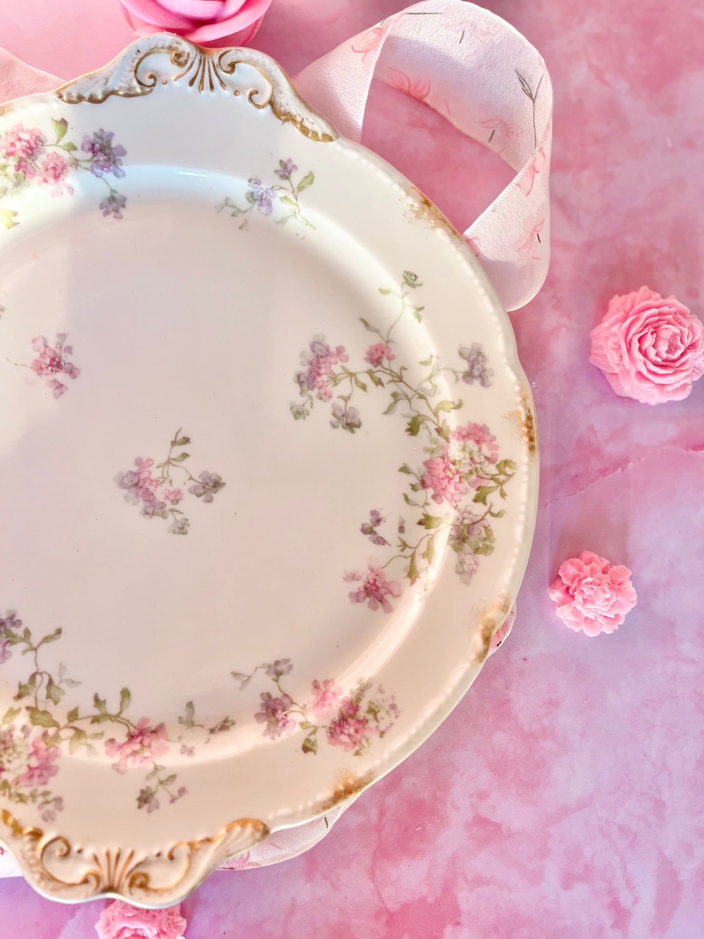 Plat floral Limoges