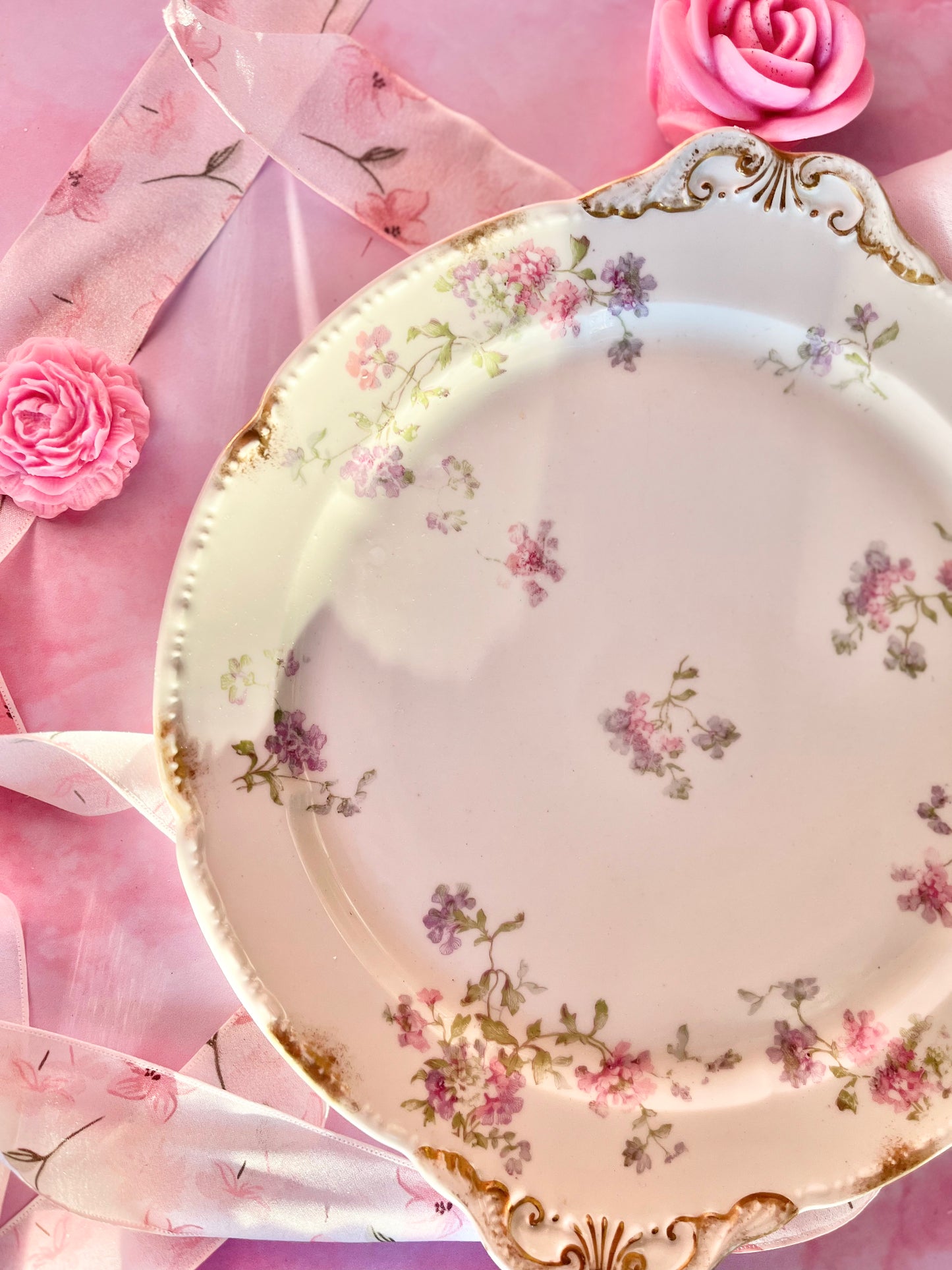 Plat floral Limoges