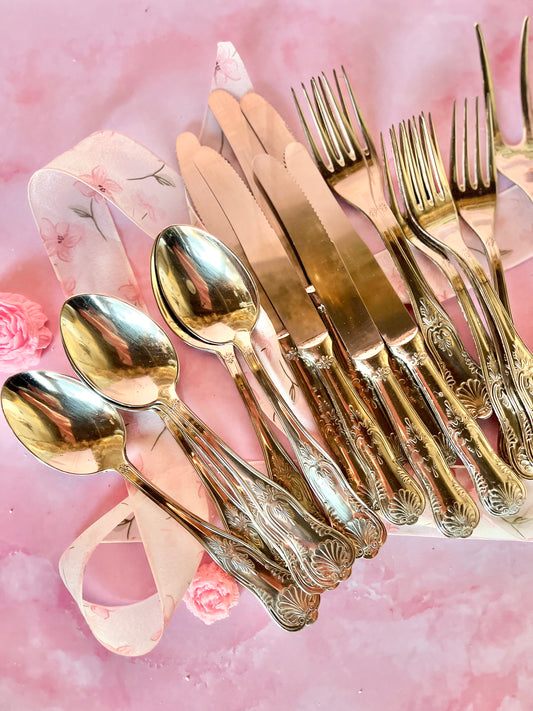 Set de couverts vintage argentés (20)