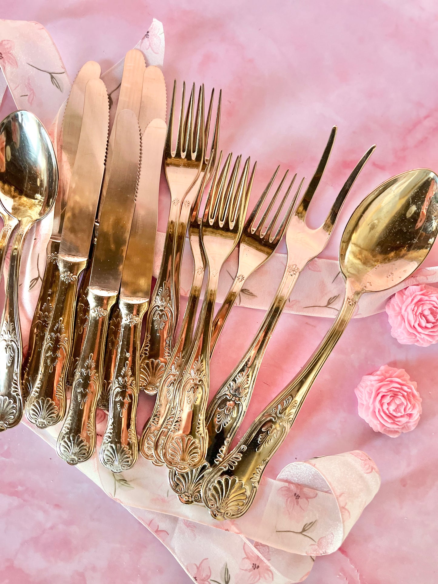 Set de couverts vintage argentés (20)