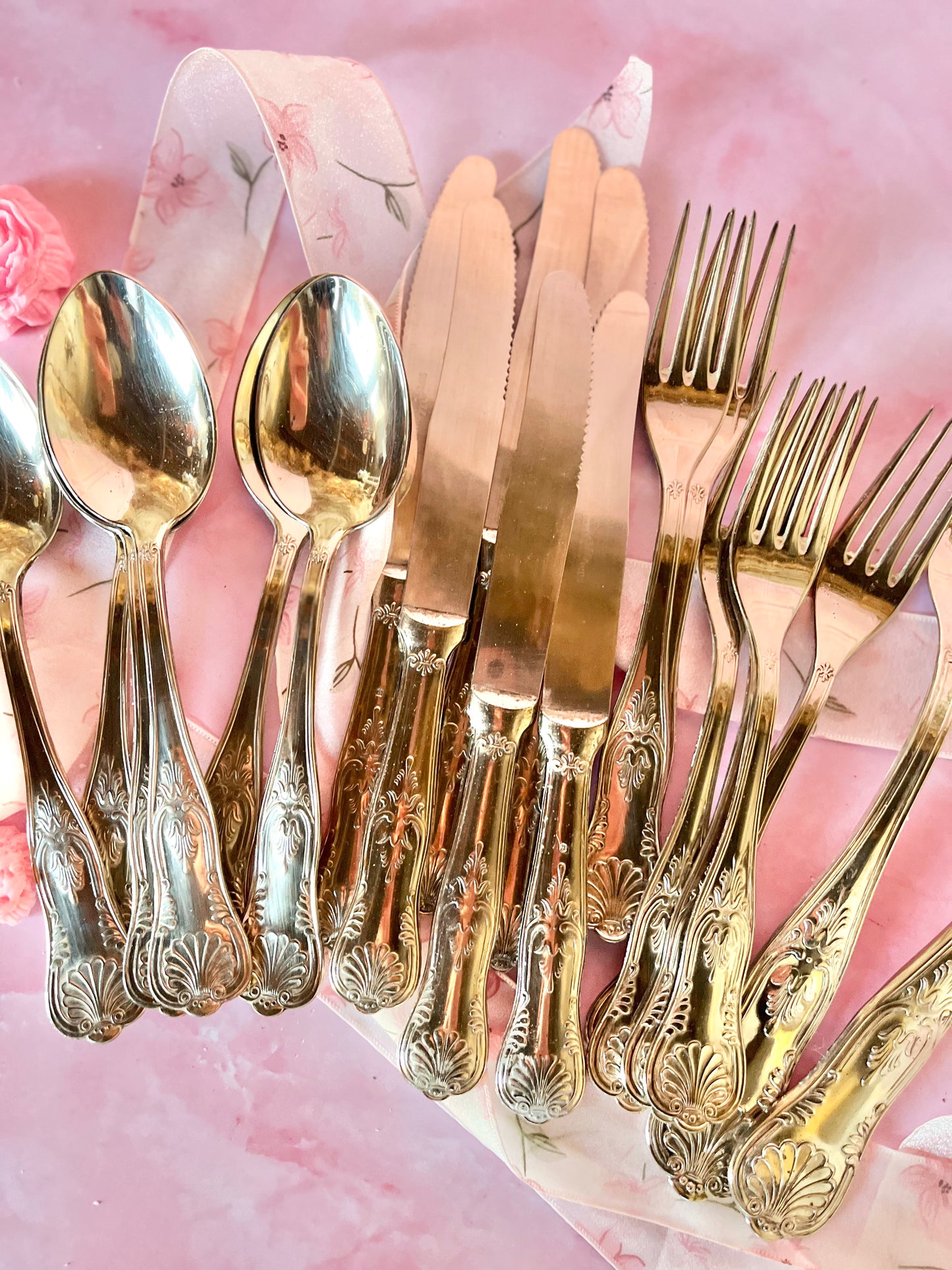 Set de couverts vintage argentés (20)