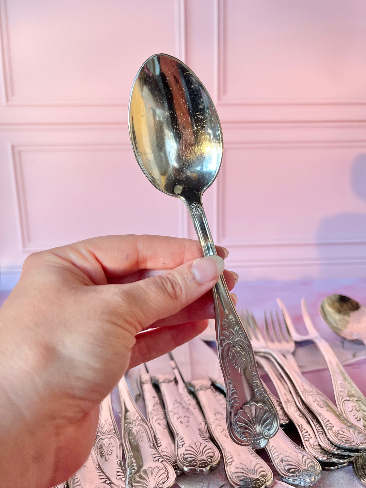 Set de couverts vintage argentés (20)