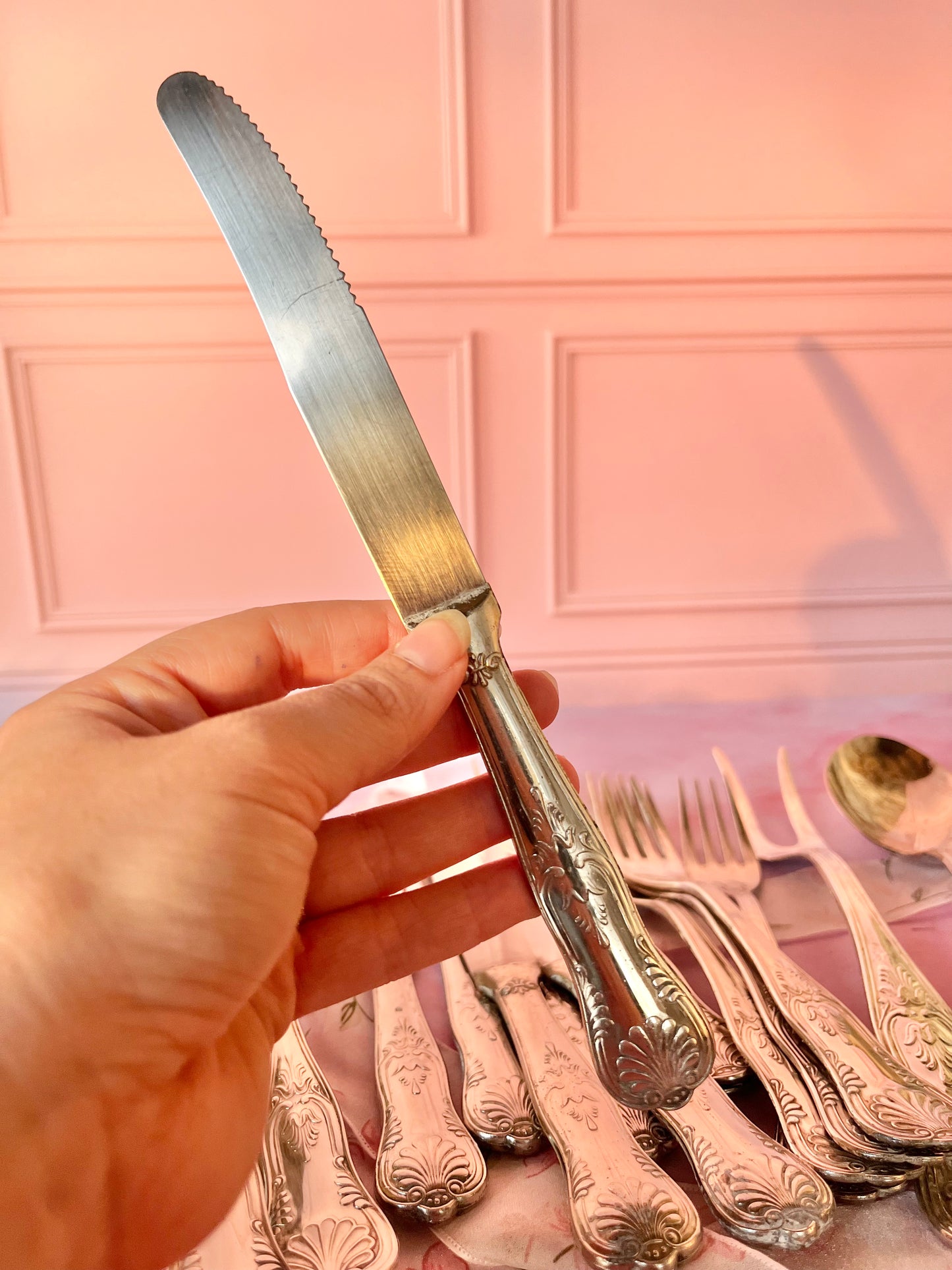 Set de couverts vintage argentés (20)