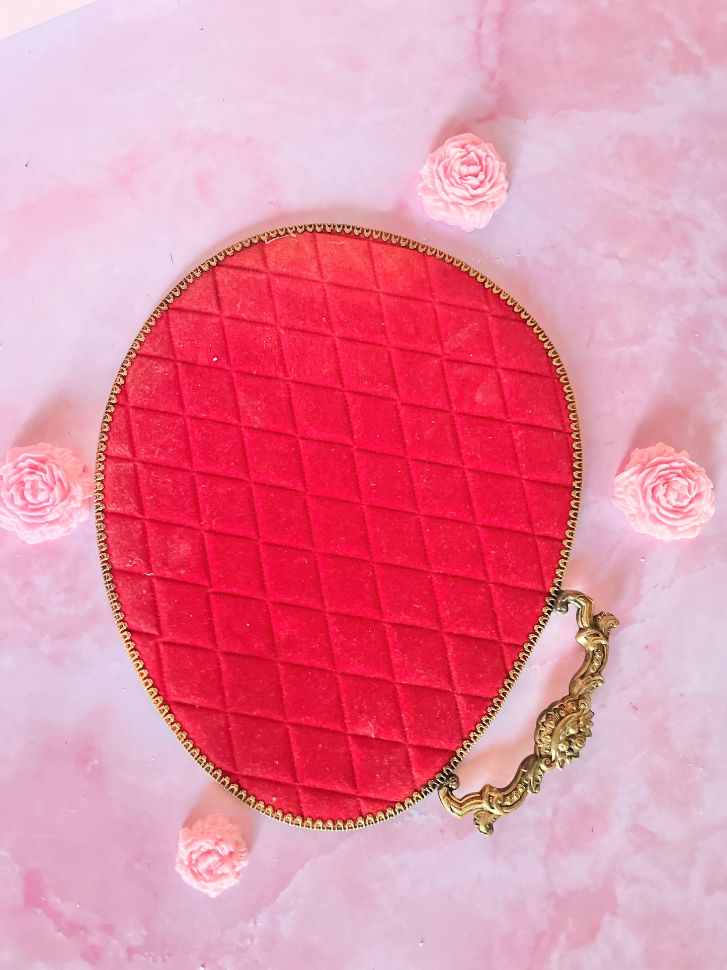 Miroir à main damier