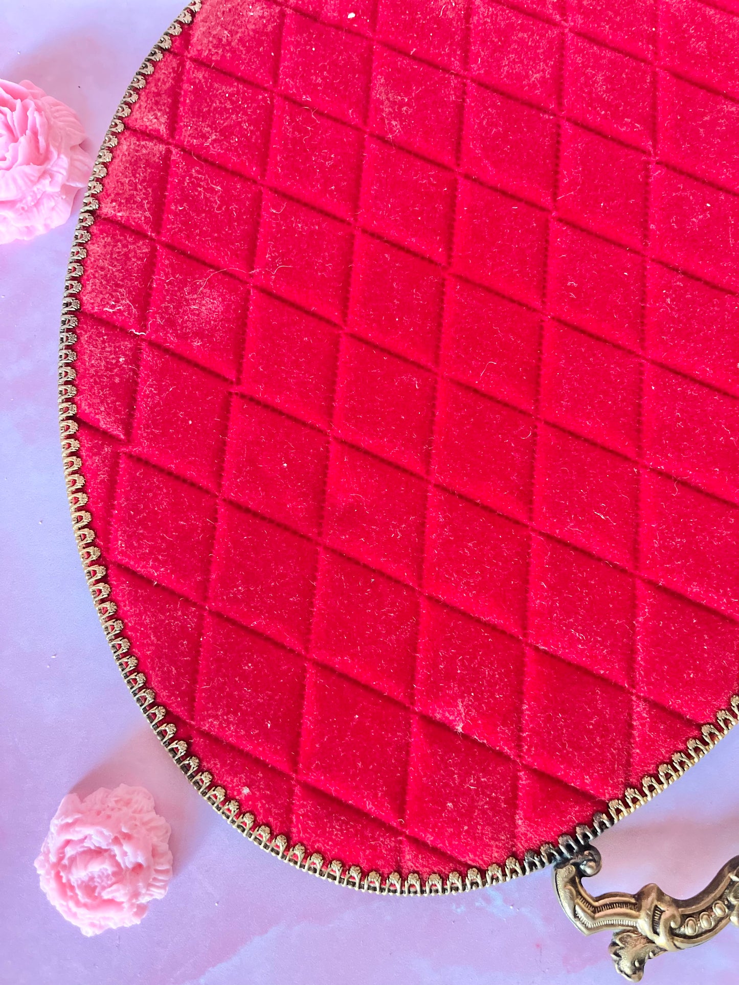 Miroir à main damier