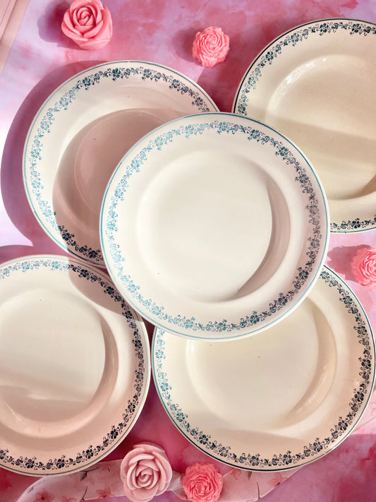 Assiettes plates Longwy Capucine (5)