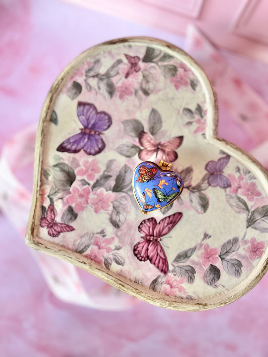 Pilulier papillons bleu