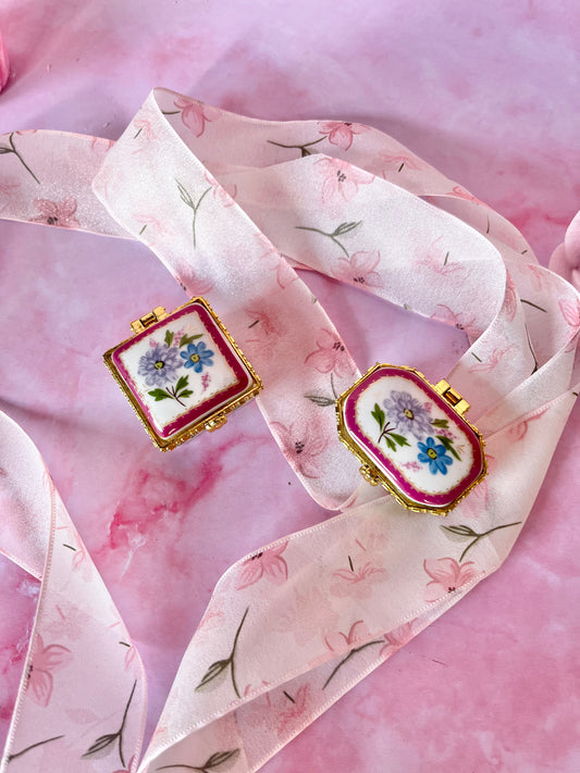 Duo piluliers fleurs