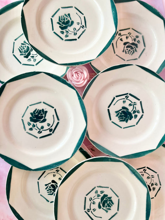 Assiettes plates Digoin Nice (8)