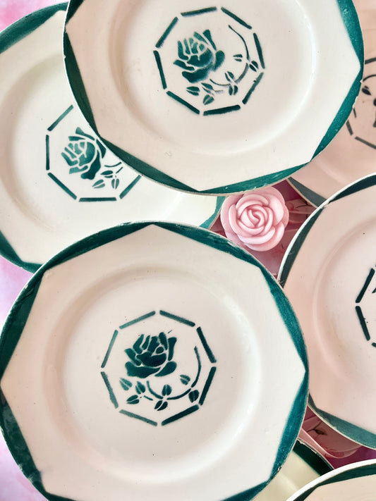 Assiettes plates Digoin Nice (8)