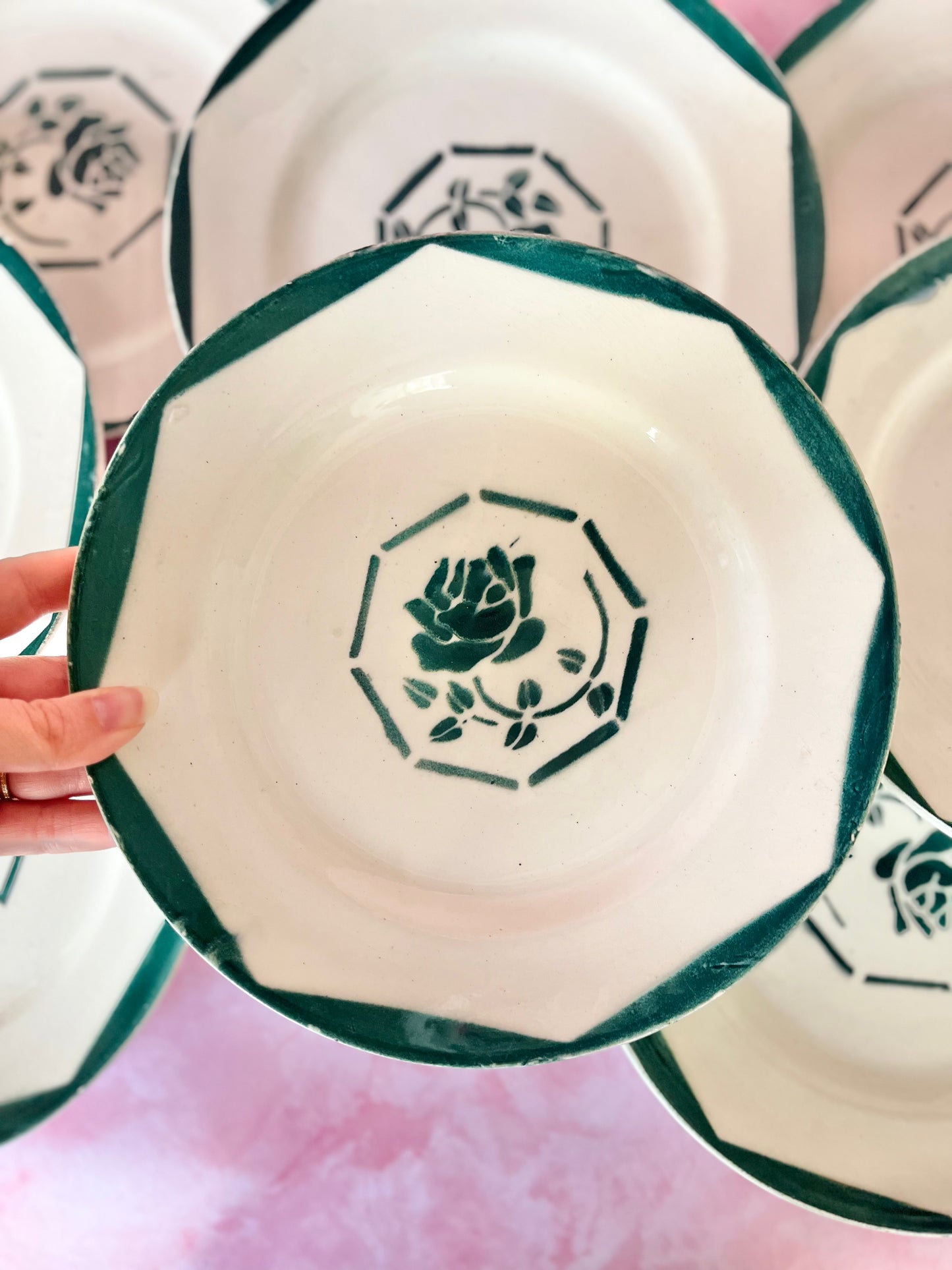 Assiettes plates Digoin Nice (8)