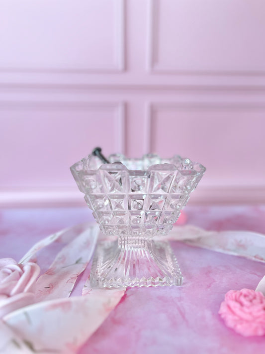 Sucrier en verre vintage