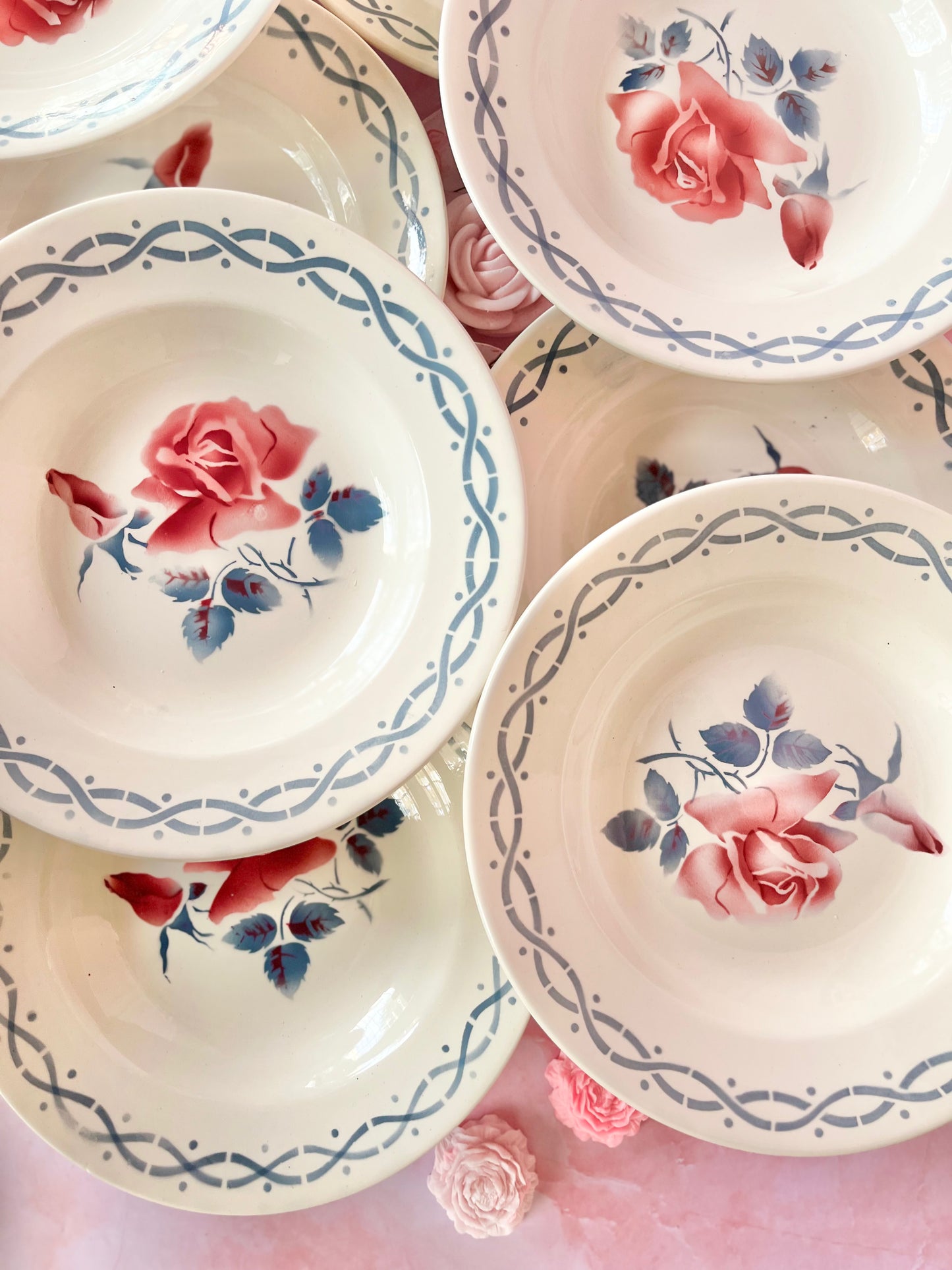 Assiettes creuses Digoin Janine (10)