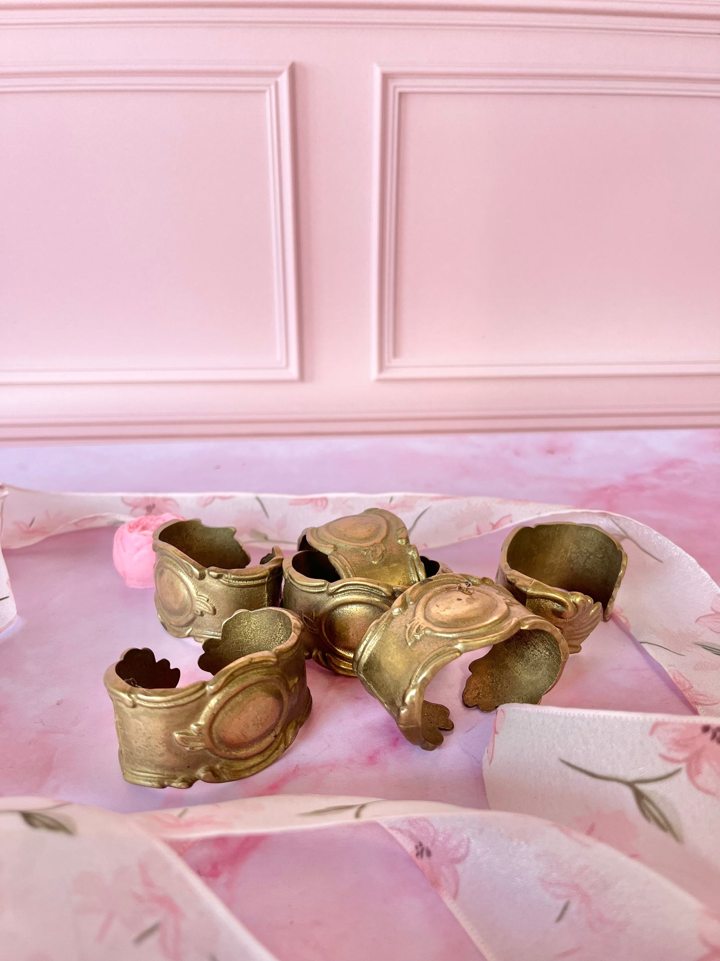 Ronds de serviettes dorés Medusa (6)