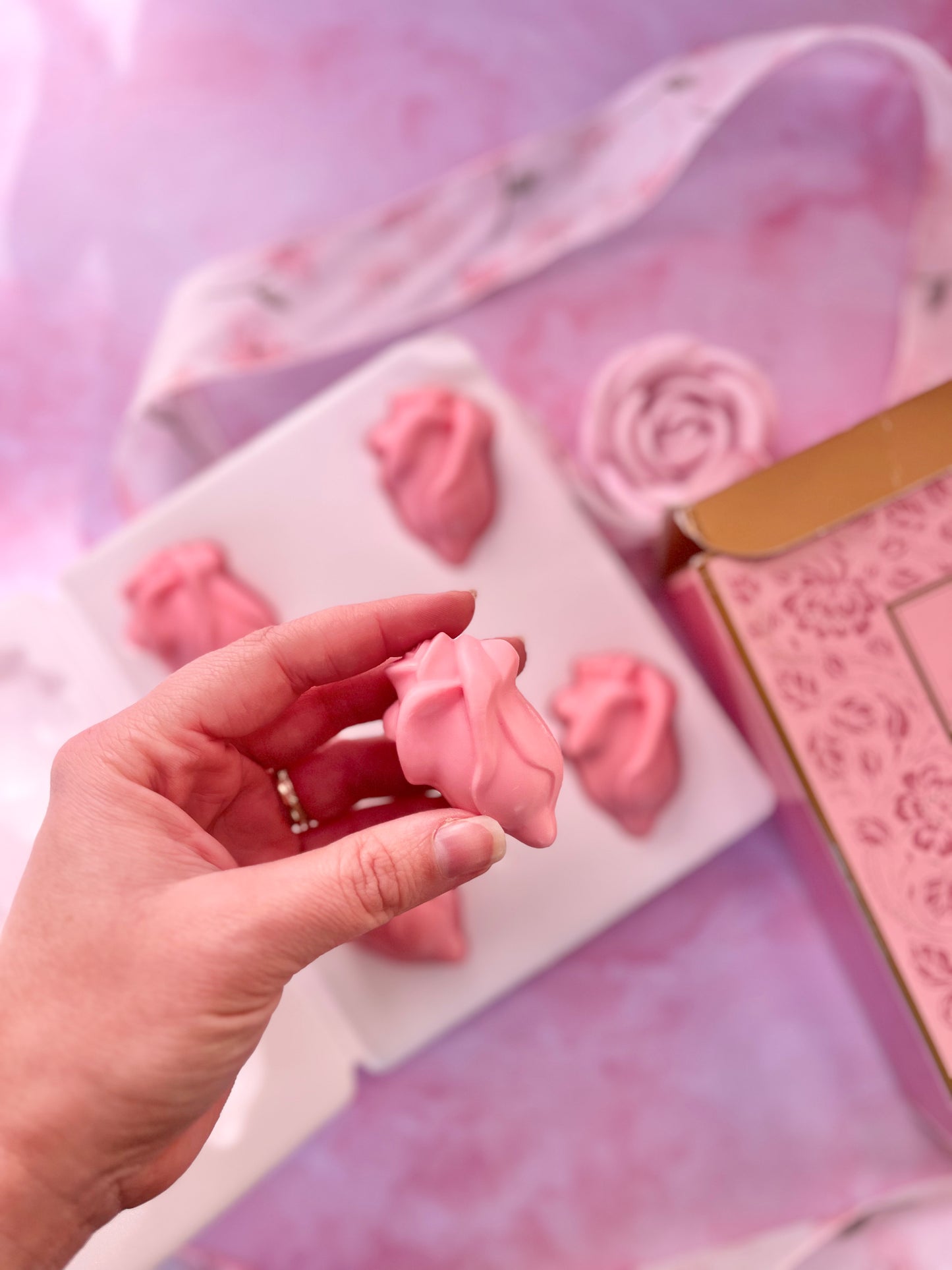 Boite de savons "Bouquet de Roses"