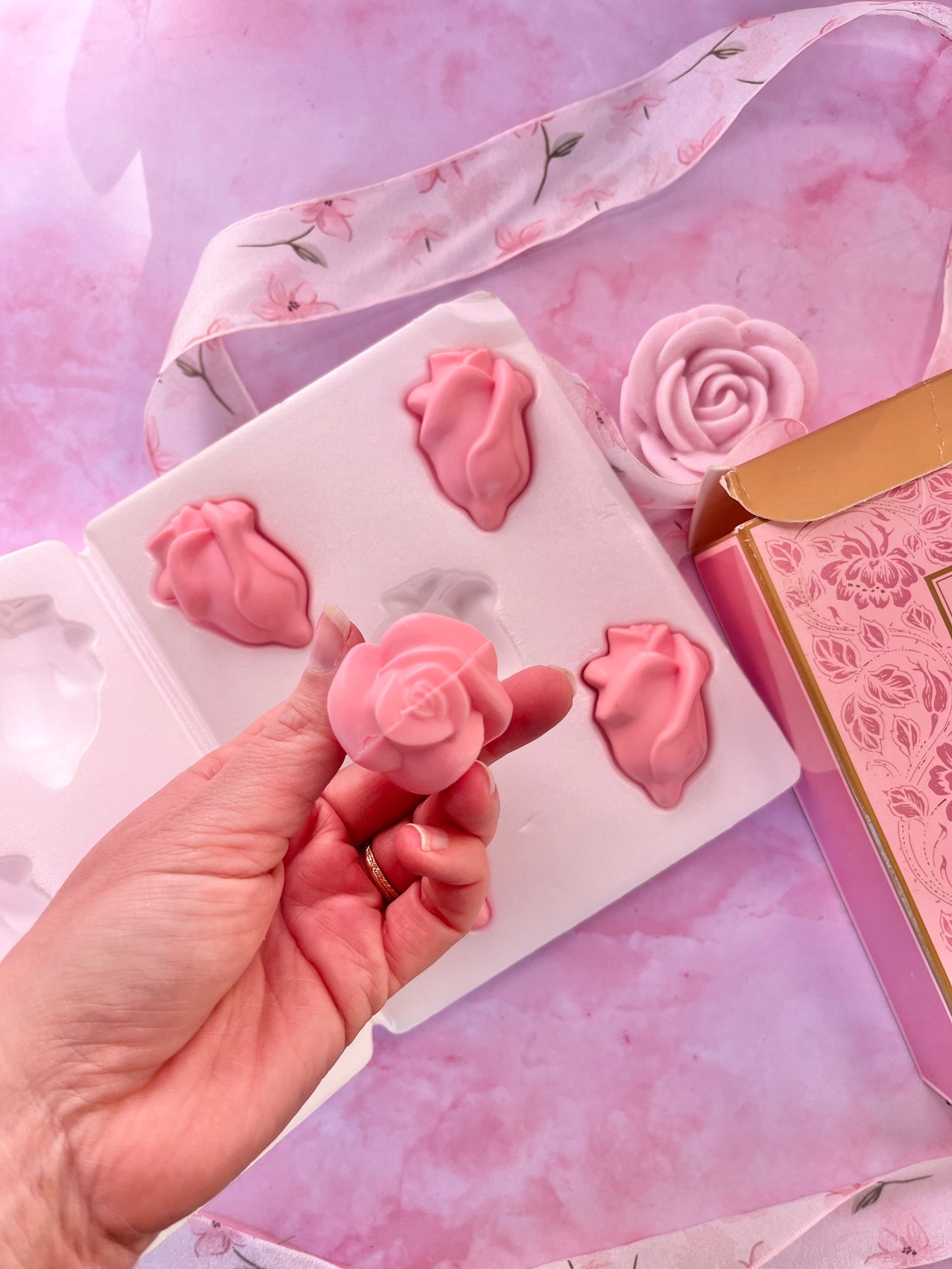 Boite de savons "Bouquet de Roses"