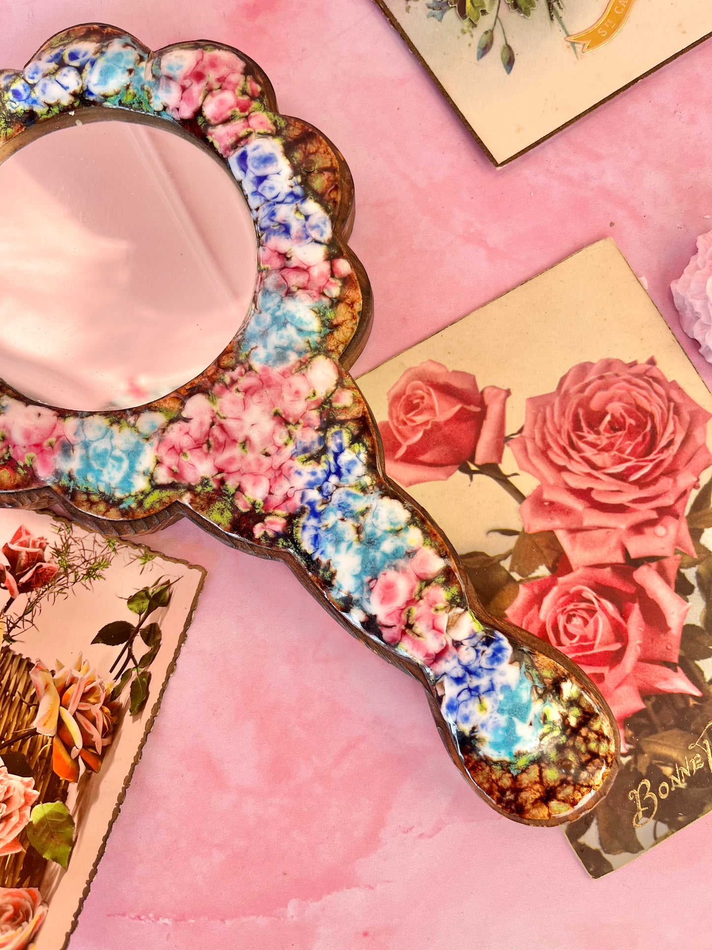 Miroir à main Limoges