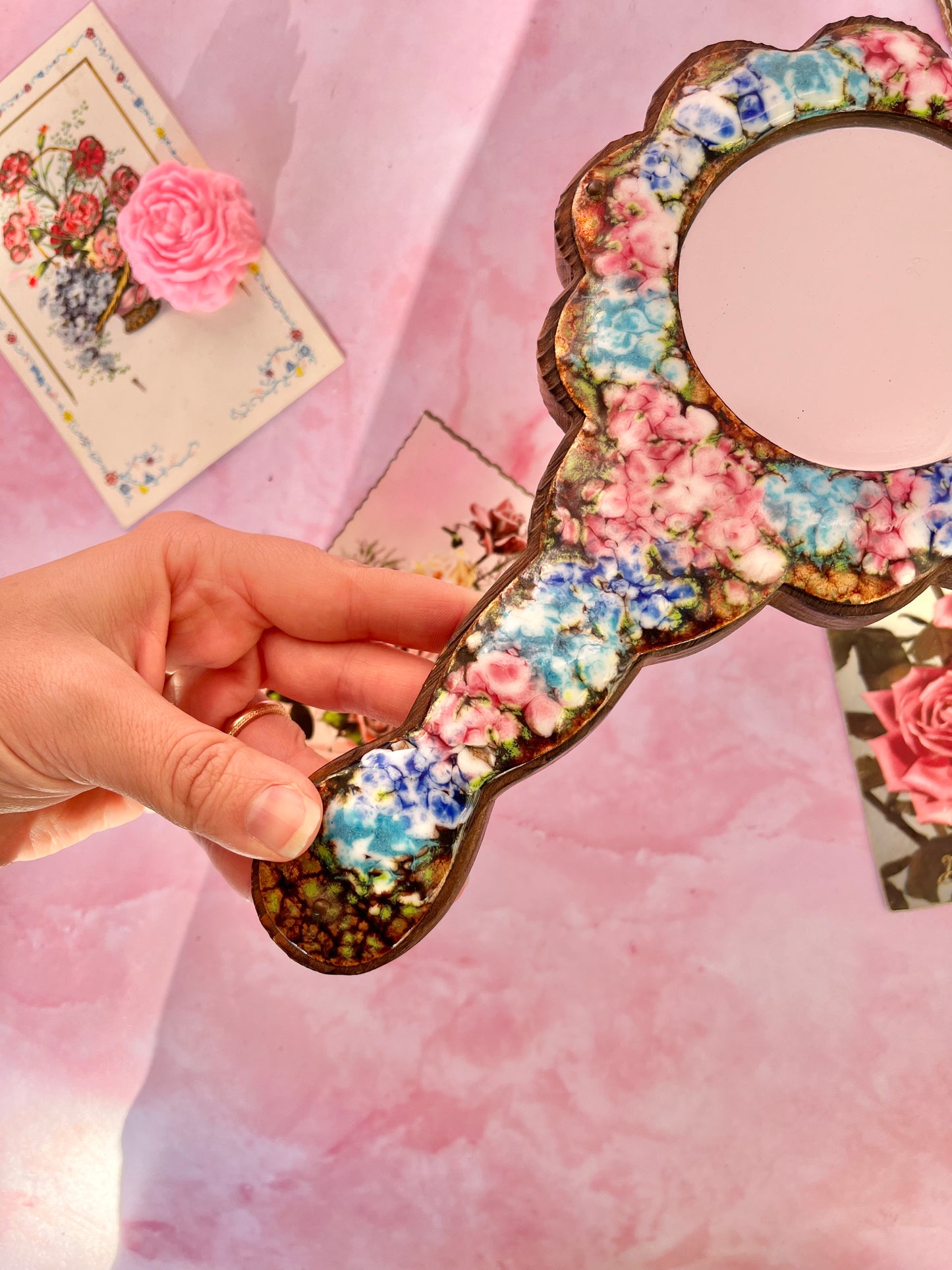 Miroir à main Limoges