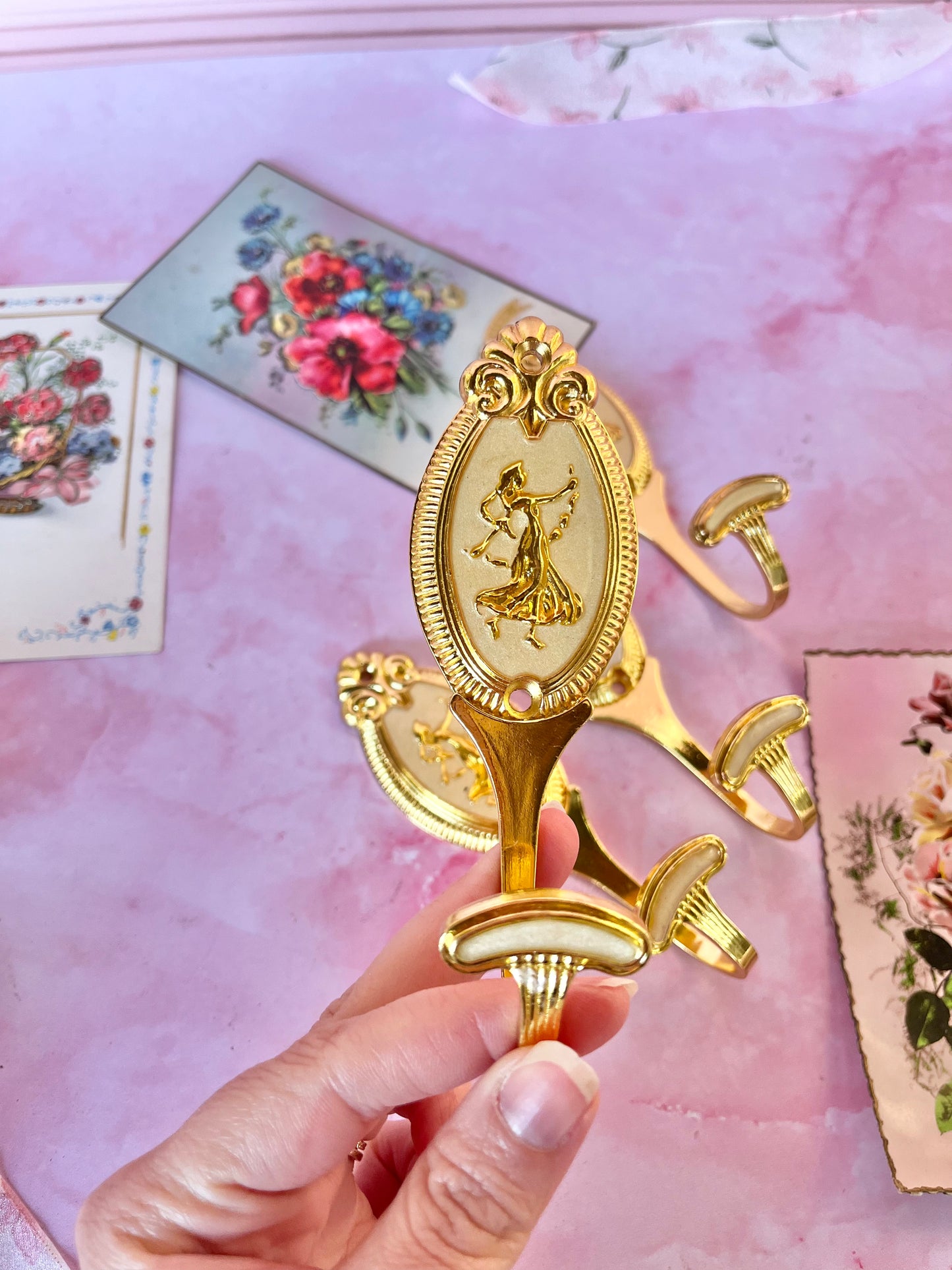 Patère dorée Angelina (à l'unité)