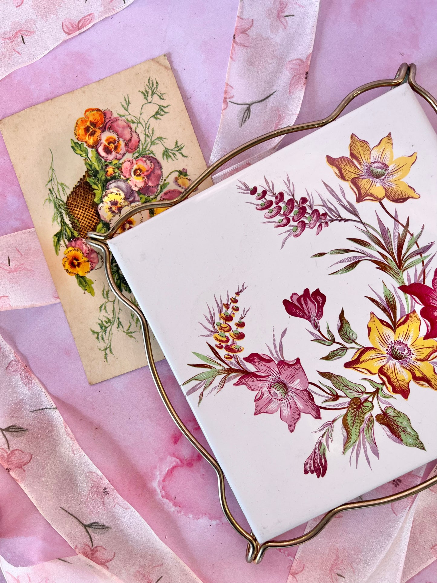 Dessous de plat fleuri