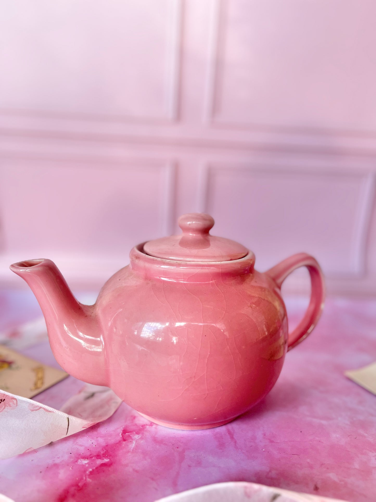 Théière rose Bertha