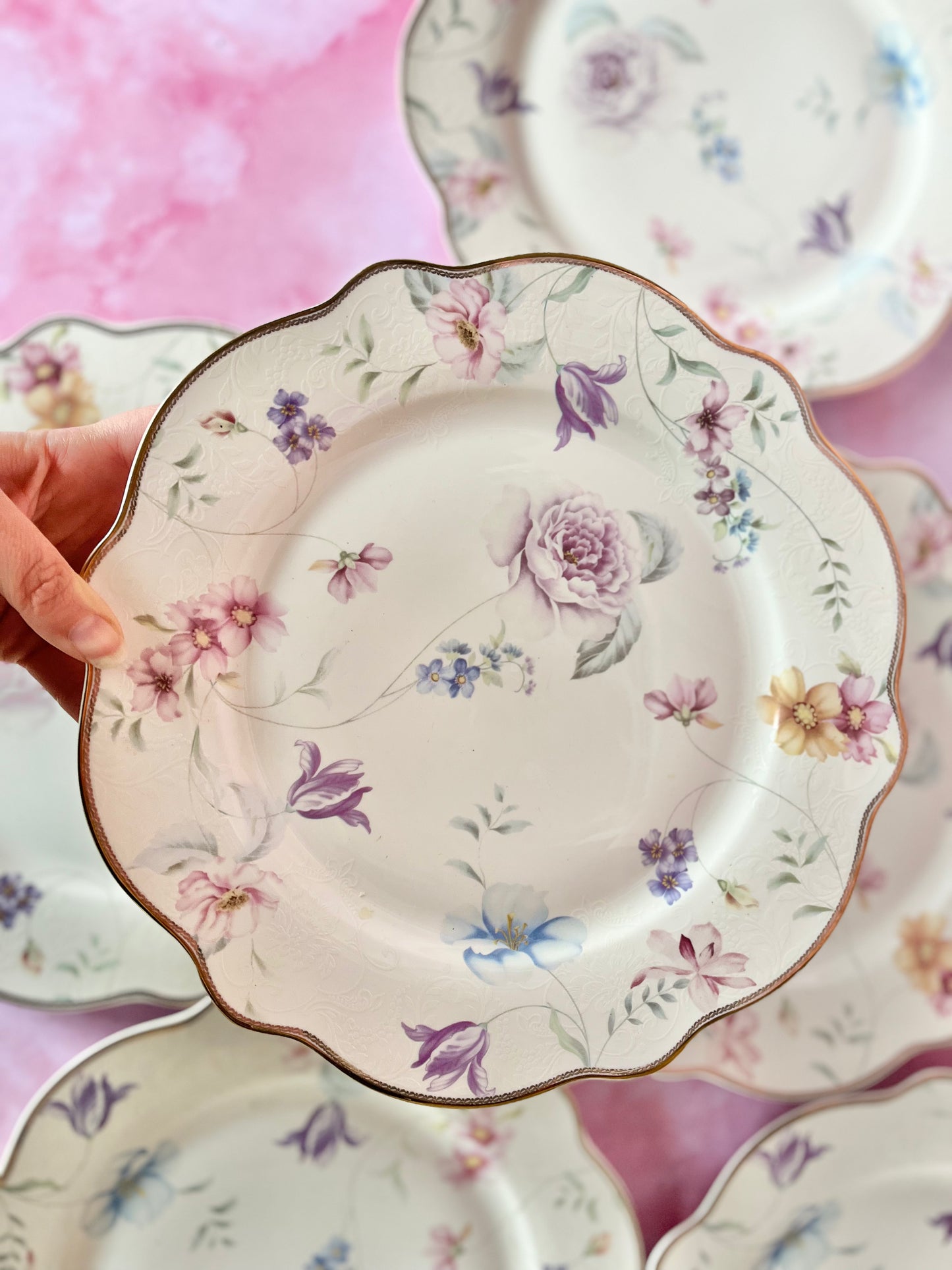 Assiettes plates Iris (6)